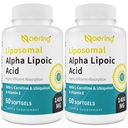Liposomal Alpha Lipoic Acid 1400mg Softgels, ALA Supplement med L-Carnitine 1000mg, Ubiquinol (Aktiv Q10) 100mg och Vitamin E 10mg, Alpha-Lipoic Acid för antioxidanter, Nerve, Energy 120 Softgels