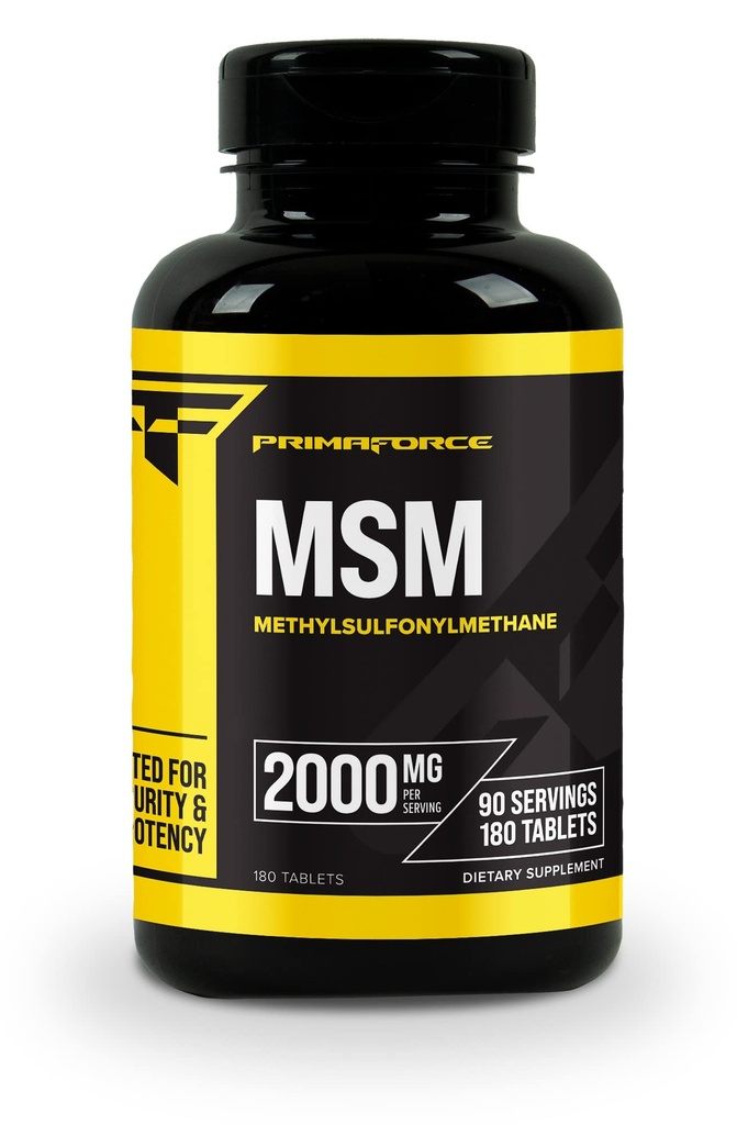 Primaforce MSM tabletter 2000mg Servering, 180 tabletter, 90 portioner