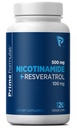 Nikotinamidi 500 mg yhdessä Resveratrol 100 mg 120 kasviskapselin kanssa - ei-muuntogeeninen B3-vitamiini, tukee aineenvaihduntaa, NAD+, ihosoluja ja mitokondrioenergian tuotantoa. Valmistettu Yhdysvalloissa miesten ja naisten