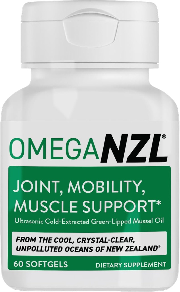 Original Omega-3 Joint Support Supplement, Best Natural Muscle Relief, Green Lipped Mussel Oil, 60 Softgels, No Fishy Jälkimaku