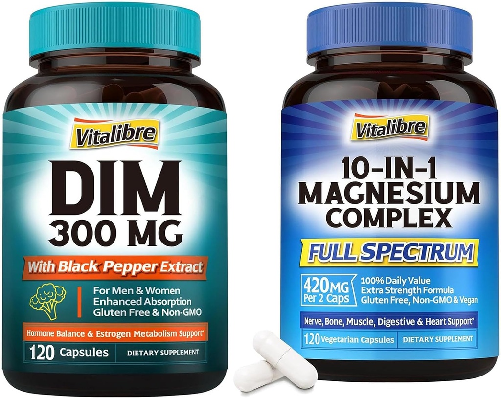 DIM Supplement 120 kapselia & 10 / 1 Magnesiumkompleksi 120 kapselia