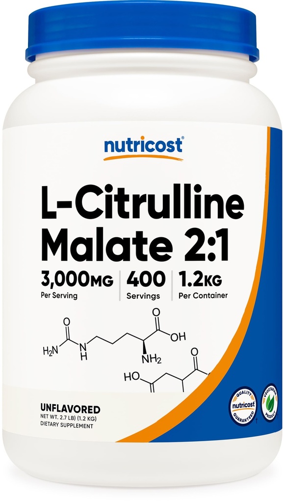 Nutricost L-sitrulliinimalaattijauhe (2:1) 1,2KG