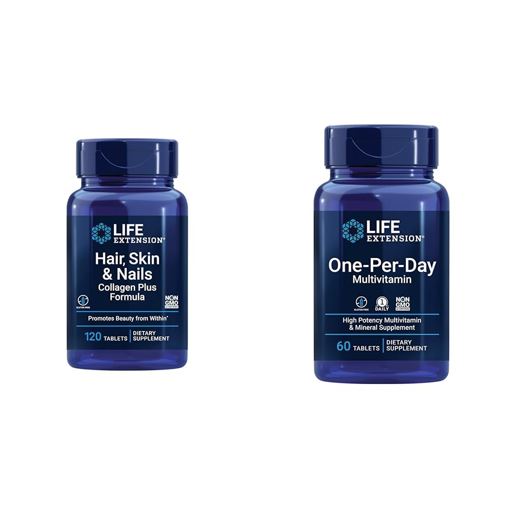 Life Extension Hiukset, iho ja kynnet Collagen Plus Formula Multivitamiini - 120