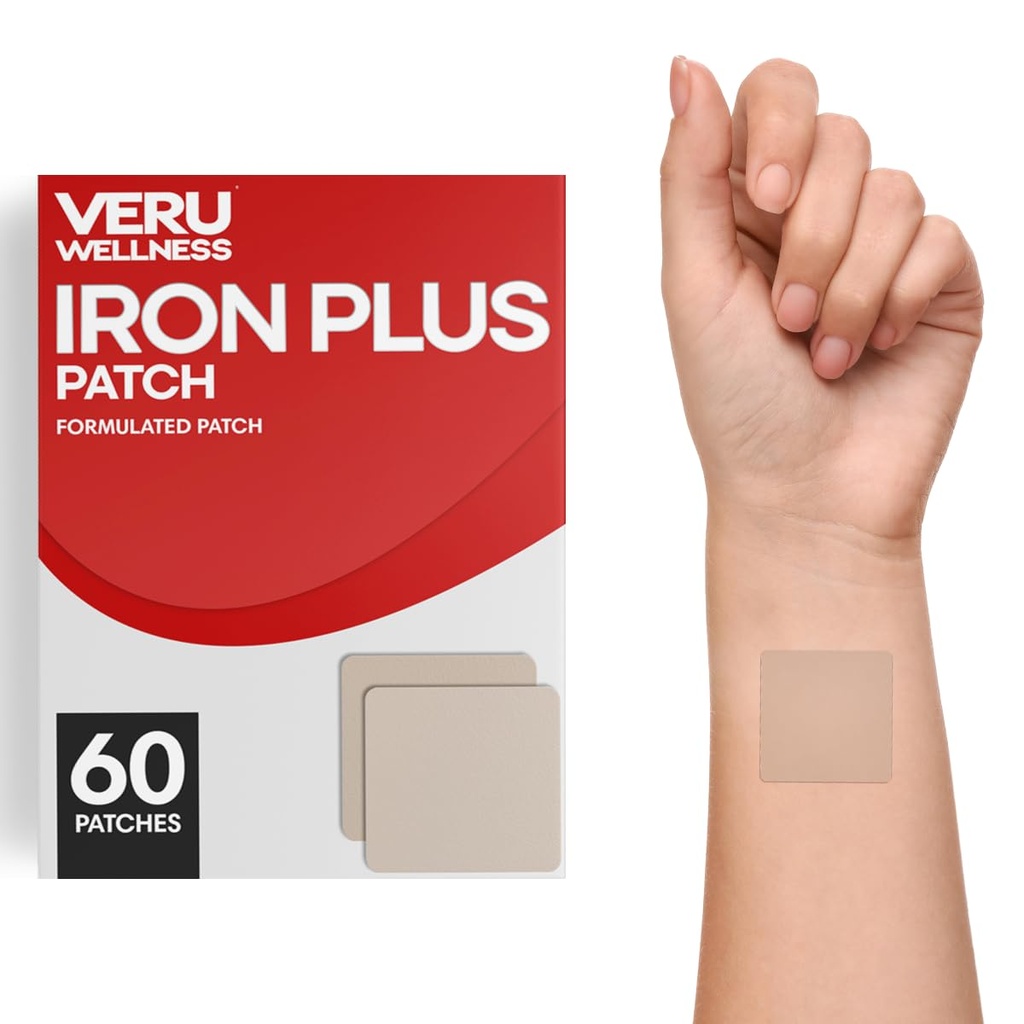 Veru Wellness Iron Plus Daily Patch - Järnbriststöd - Blodnivåer och energi (60 dagar)