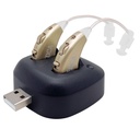 Digitala hörselförstärkare - laddningsbara BTE Personal Sound Amplifier Pair med USB Dock - Premium Gold Bakom Ear Sound Amplification - av NewEar