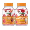 Elinkelpoinen Sinkki 25mg Lapset + Kalsium Magnesiumia ja sinkkiä Lapset, Gummies Bundle - Suuri maistaminen, vitamiini täydentää, Gluteeniton, GMO vapaa, purukumi