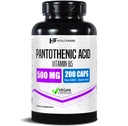 Healthfare Pantotenic Acid 500 mg B5-vitamiinin täydentää ... 200 Vegaanikapselia...
