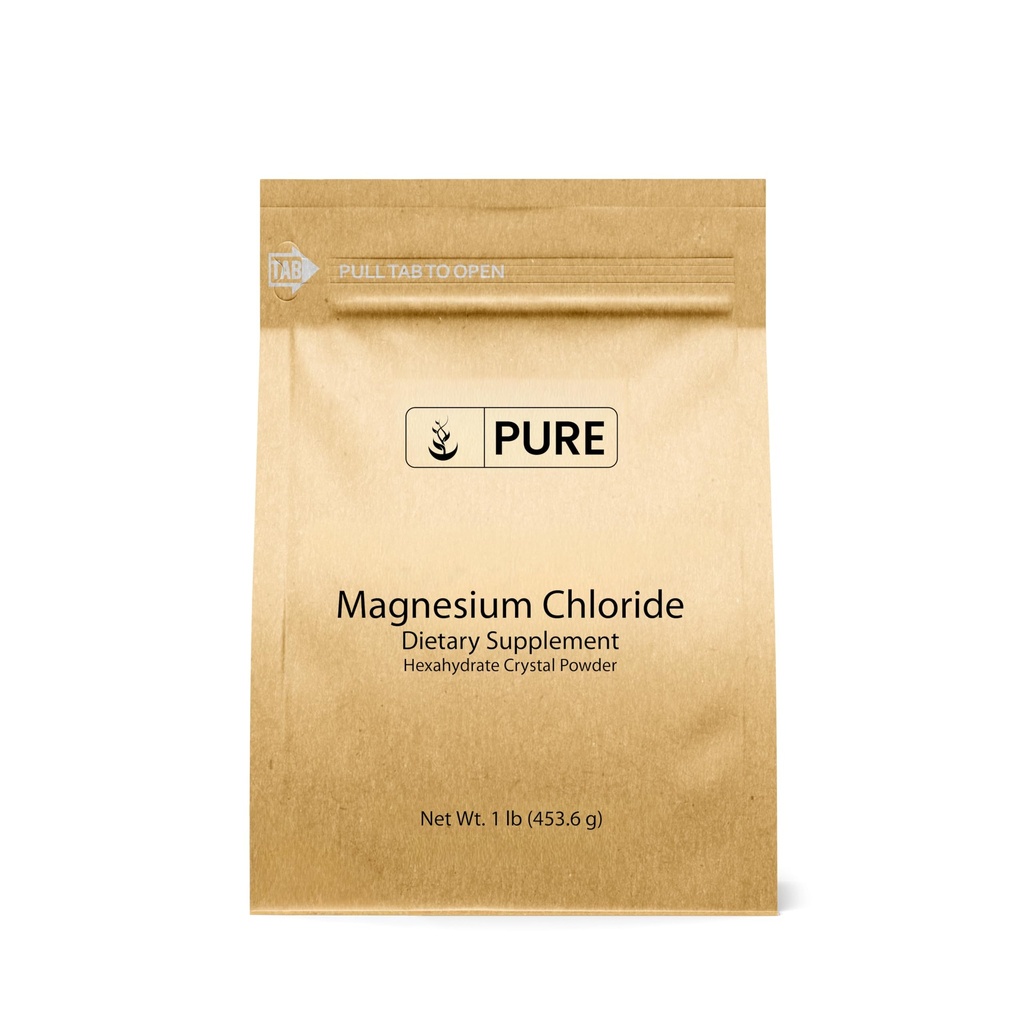 Puhtaat alkuperäiset ainesosat Magnesiumkloridi (1 lb), Eco-Ystävällinen pakkaus, kristallijauhe, Magnesiumlisä