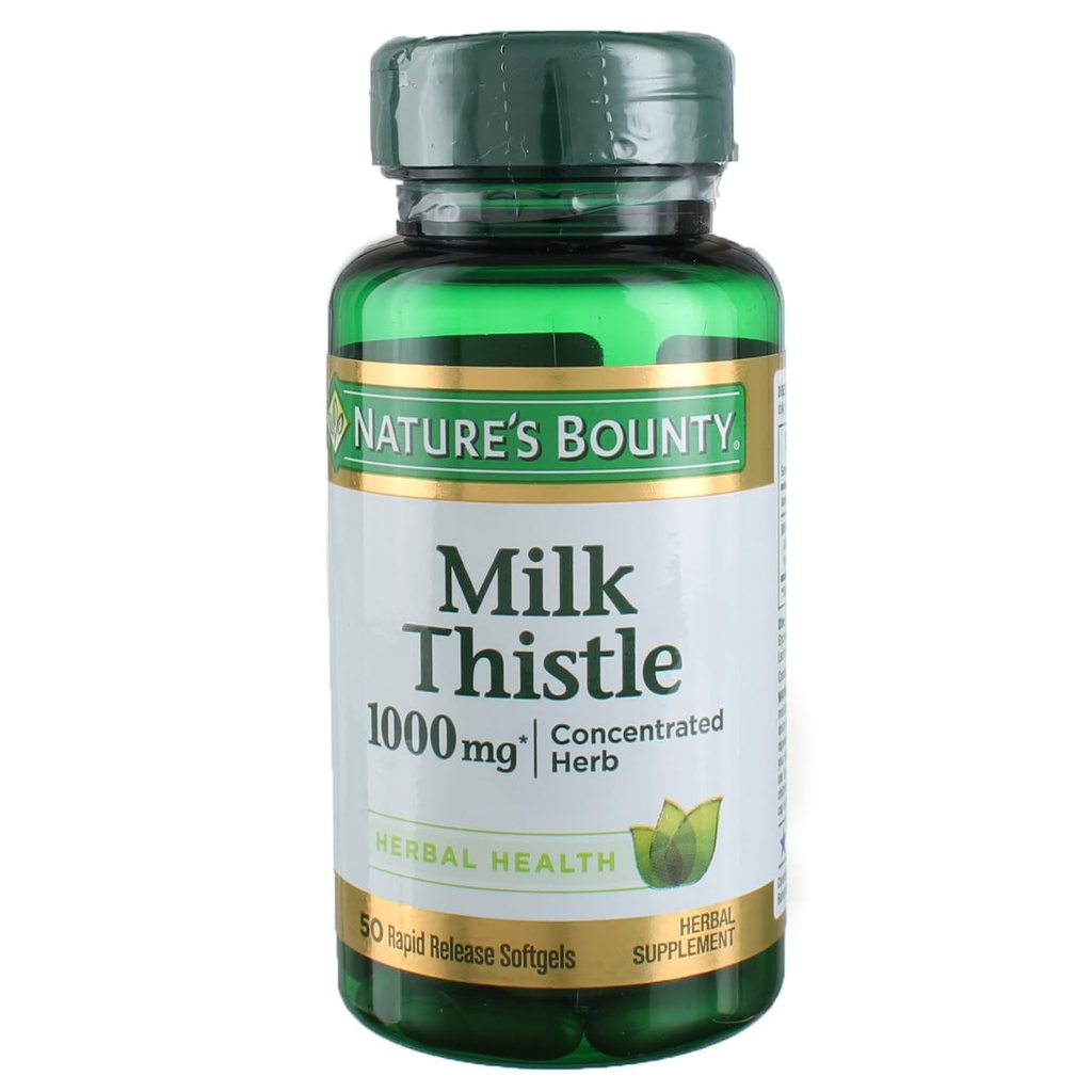 Nature's Bounty Milk Thistle 1000 mg, 50 Softgels (3 pakkaus)