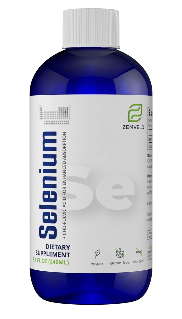 ZEMVELO Liquid Ionic Selenium täydennysosa - aikuisten terve ikääntyminen täydentää - tukee immuunijärjestelmä & antioksidantti puolustus pitkäikäisyys ja hyvinvointi - 3 kuukauden tarjonta