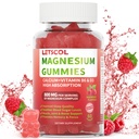 Magnesium Glycinate Gummies 800mg per tarjoilu, sokeriton magnesiumlisä magnesiummalaatin, kalsiumin, D3-vitamiinin, B6-vitamiinin, CoQ10 rauhoittaa tukea ja nukkua aikuisille