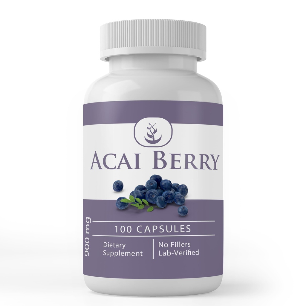 PUOREAN ALKUPERÄISET AINEET Acai Berry (100 kapselia) Ei magnesiumia tai riisiä, aina puhdas, labra vahvistettu