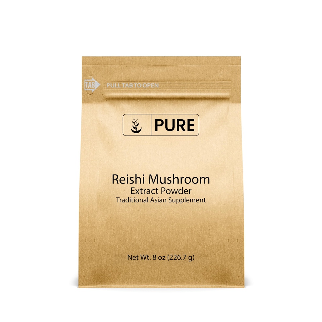 PURE ORIGINAL INGREDIENTS Reishi Mushroom (8oz) Lingzhi, traditionellt tillskott, icke-GMO, Lab-Verified