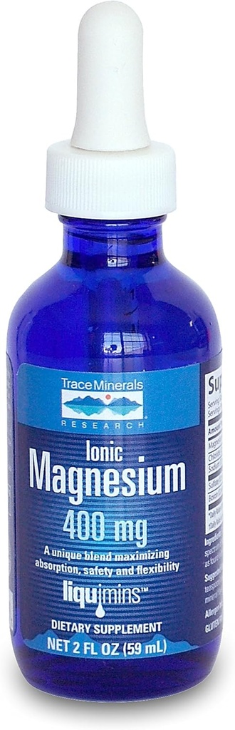 Trace Minerals Research Ionic Magnesium - 4 oz - voi auttaa lihaskramppeja ja lihasväsymys - Luonnollisesti peräisin ja 100% luonnollinen