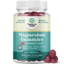 Sokeriton Ekstra vahvuus Rauhoitu Magnesium Gummies aikuisille - rentouttava Magnesium Citrate Gummies kanssa Elemental Mag - uniapu Soft Chews Vadelma maku - Body & Mind Rentoutuminen - 60