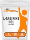 BulkSupplements.com L-arginiini HCl Powder - Typpioksidi Supplement, Arginiini Powder - Aromiton & Gluteeniton, 5 g per tarjoilu, 100g (3.5 oz) (pakkaus 1)