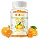 Kalium Magnesium Gummies,Potassium Supplement w/Ashwagandha,High Absorptio Magnesium Glycinate,B6,D3,Potassium Citrate for Leg Cramps,Muscle,Electroyte aikuisille Lasten,Sugar-free, 60 Gummies