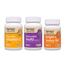 Renzos vitaminer Tillbaka till skolan Bundle, Bright & Brainy Vitamin B6, Picky Eater Kids Multivitamin och Kids Vitamin C med Elderberry & Zink för Immune Support