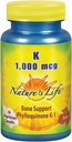 Naturens livsvitamin K 1000mcg | Phylloquinone K-1 Supplement, Healthy Bones & Cardiovascular Support | 50CT