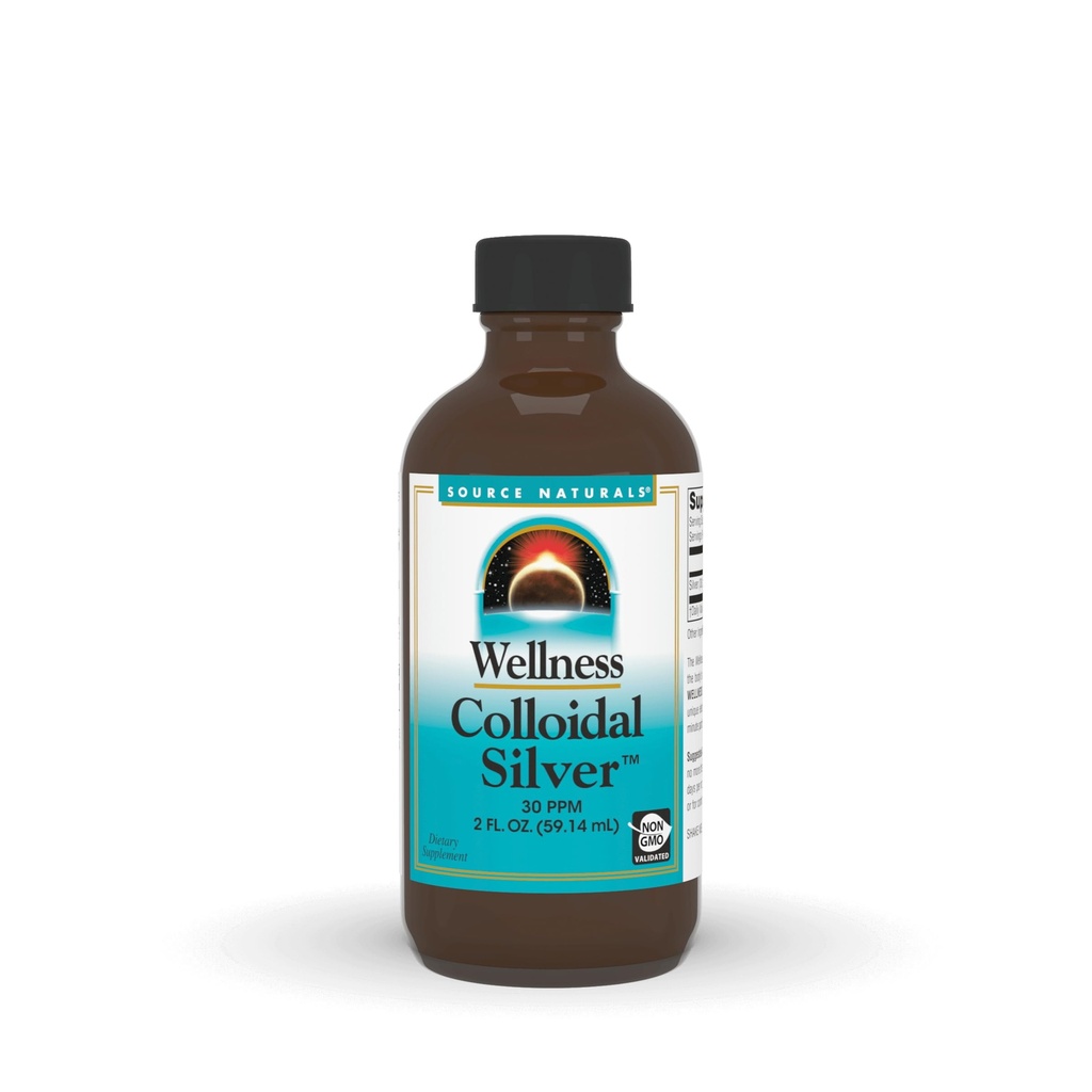 Lähde Naturals Wellness Kolloidinen hopea, 30 ppm, ei-GMO nesteellinen ravintolisä, joka tukee fyysistä hyvinvointia* - 2 neste oz
