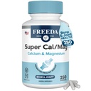 Freeda Super Cal/Mag – Kosher Vegan Bone Health Supplement – Stöder Benstyrka, Nerve Function & Muscle Relaxation – Vegetarian Calcium Magnesium kapslar – Tredjepartstestade – 250 kapslar