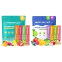 Venture Pal Sugar Free Electrolyte Powder Packets - Liquid Daily IV Drink Mix för snabb Hydration & Party Recovery | 5 Vitaminer & 7 Electrolytes | Keto Friendly | Non-GMO | Certified Vegan | 16 Sticks