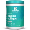 Zammex Marine Collagen Peptides Powder Unmariored, Wild-Caught Fish Collagen Powder, tukee terve iho, hiukset, nivelet, tyyppi 1 & 3 Collagen täydentää naisille - helppo sekoittaa. (32 Tarjoilut)