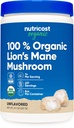 Nutricost Organic Lion's Mane Mushroom Powder (8 oz) - 227 Tarjoilut, Certified USDA Organic Supplement