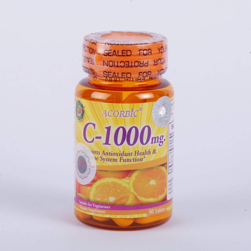 30 pillereitä Akorbiini C 1000 Mg Vittavan C täydennysosa Kirkas kirkas Nopeampi valkaisu Askorbiinihappo