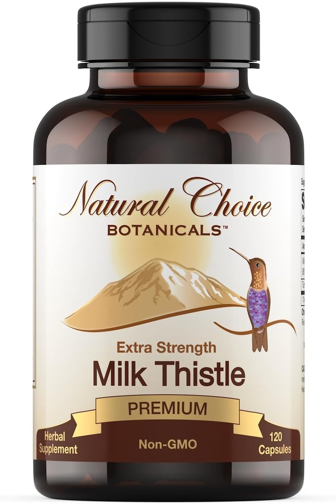 Milk Thistle Extract (80% Silymarin Flavonoids) Plus Turmeric - 120 kapselia