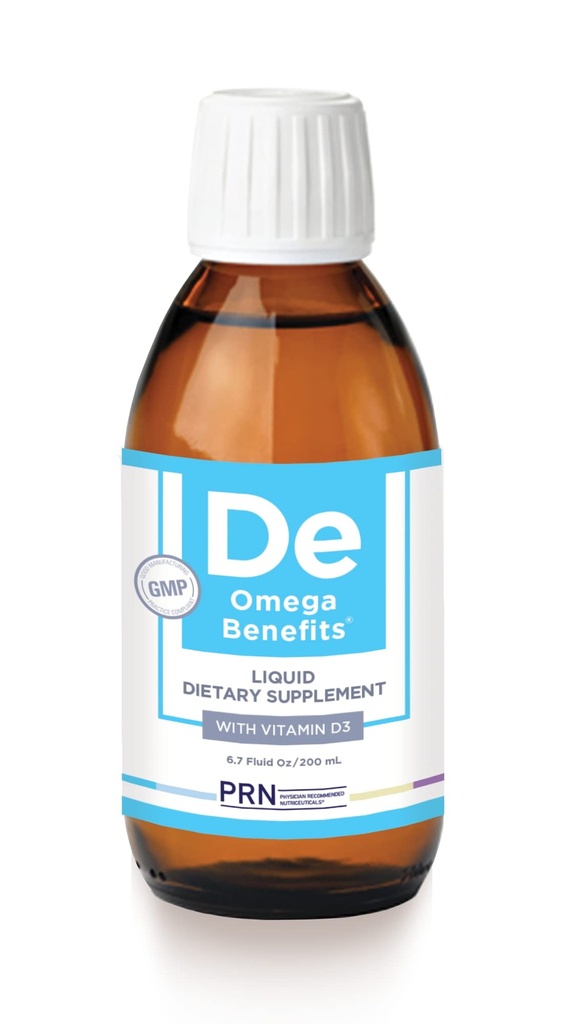 PRN DE Omega edut Liquid Supplement - 6.7 oz, 40 päivän toimitus - uudelleen esterfisoitu Omega 3 Triglyseridi muodossa 1680 mg EPA, 560 mg DHA & D-vitamiini kuiva silmät