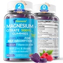 Magnesiumsilikaatti Gummies 500 mg naisille Miehet Sokeriton, Magnesiumsilikaatti ummetus ... Kelatoitu magnesium Gumies kanssa B6 Mieliala, rauhallinen...
