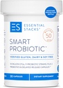 Essential Stacks Smart Probiootti - 50 miljardia PMY, 11 Probiootti kanta, 2 Prebiootit, Viivästynyt Release Kapselit - Päivittäinen probiootti Prebiootti naisille ja miehille (30 kapselia)