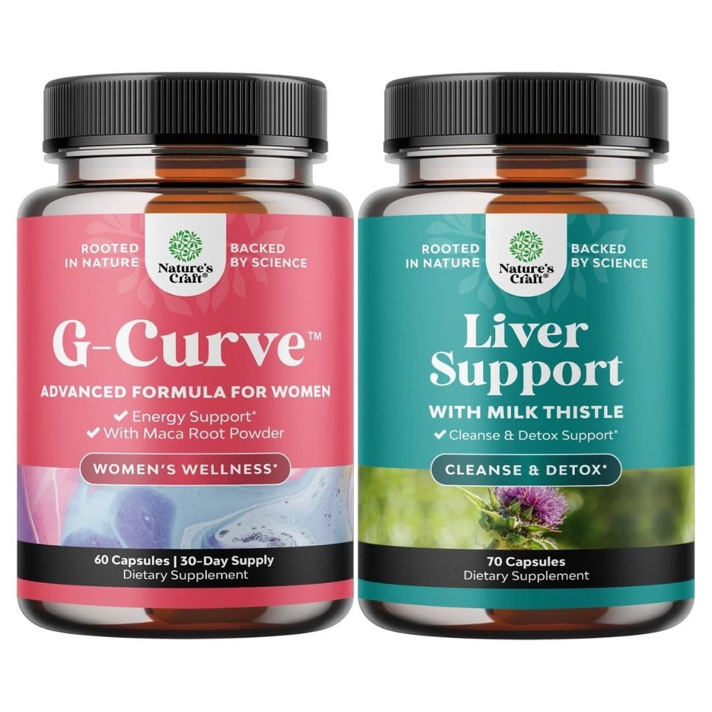 Bundle G-Curve Butt & Rintojen lisälaite pillereitä Saw Palmetto Extract Kiimainen Goat Weed ja Liver Cleanse Detox & Repair - Maito Thittle kanssa Voikukka juurikoolla Beetroot & Artisoke Extract