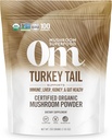 Om Mushroom Superfood Turkey Tail Organic Mushroom Powder Pouch, 7.05 Ounce, 100 Servings, Immuuni tuki, Polysacchrides, Beta-Glucans, Gut Health & kokonaisvaltaisen puolustuksen sieni täydentää