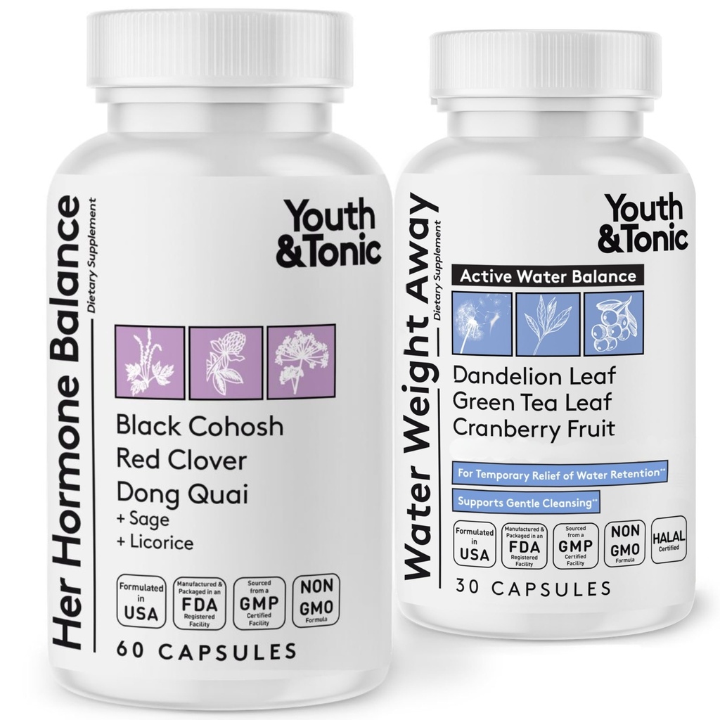 Youth & Tonic PMS & Menopause Ploating Relief Duo 