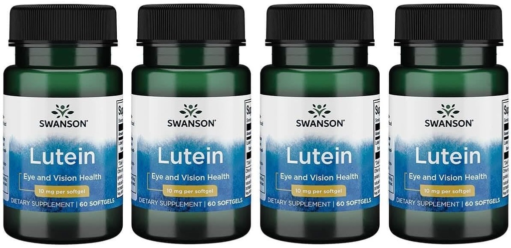 Swanson Lutein 10 Milligramma 60 Sgels (4 pakkaus)