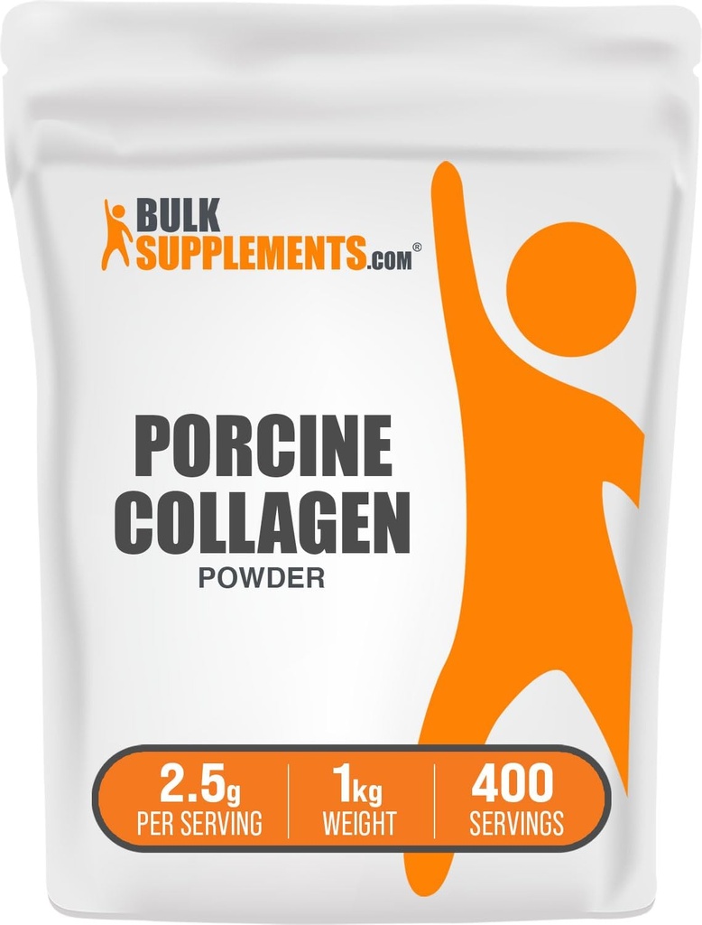 BulkSuplements.com Sian kollageenijauhe - Hydrolysoitu kollageeni, Peptides - Gluteeniton, 2500 mg per tarjoilu, 5kg (11 lbs) (Pack of 5)