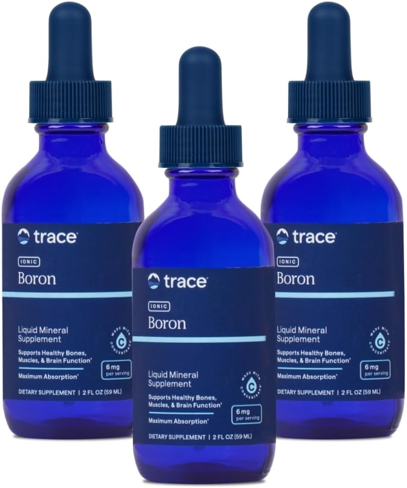 Trace Minerals ... Liquid Ionic Boron... 6 mg Boron... tukee normaalia luun aineenvaihduntaa, aivojen toimintaa ja niveliä...