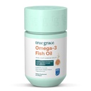 True Grace Omega-3 Fish Oil - 60 Softgels - 1400 mg EPA + DHA - Brain, Heart, Joint & Immuuniterveys - Orgaaninen, Gluteeniton, soijaton