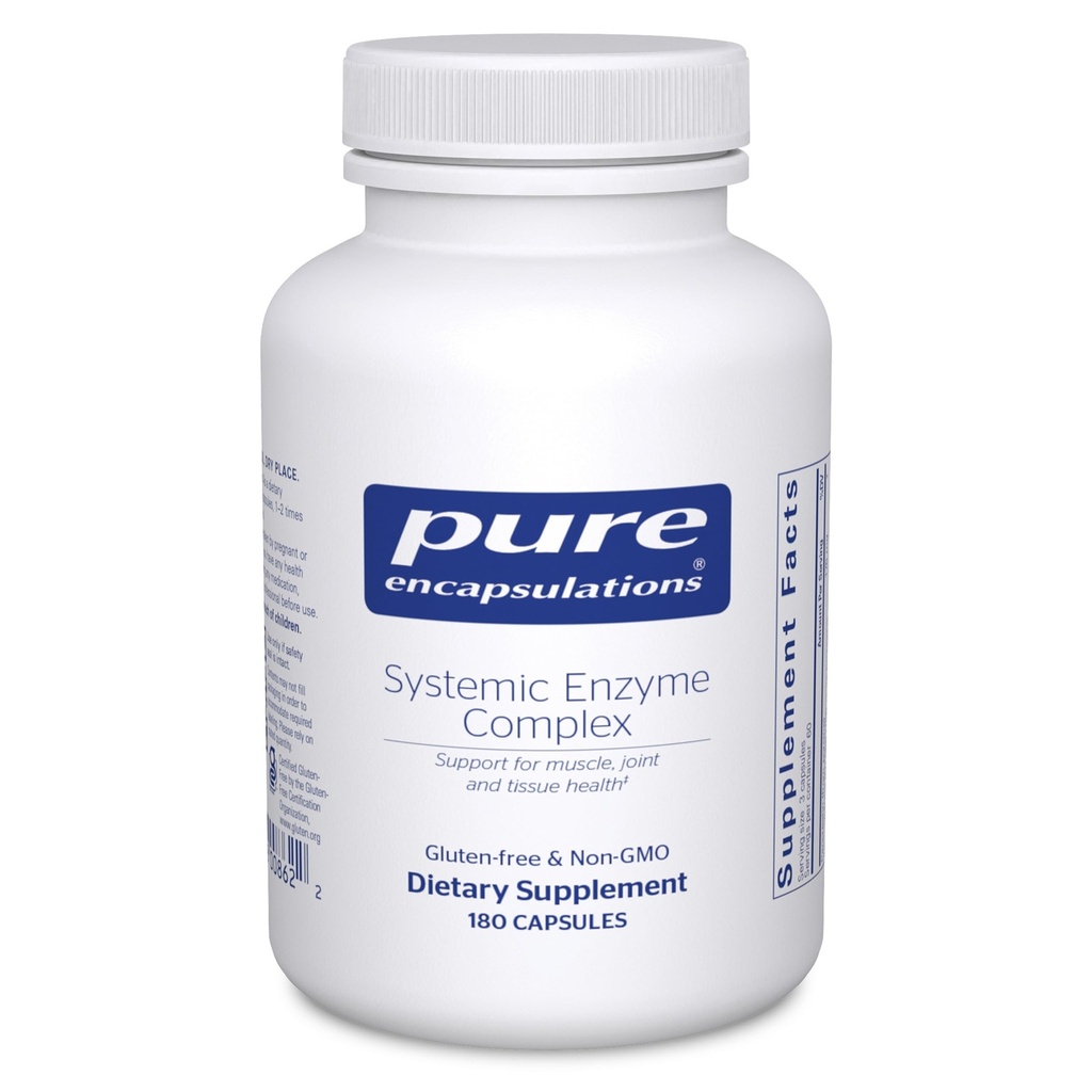 Puhdas Capsulations Systemic Enzyme Complex - tukee lihasten Recovery & Joint Health - Immuuniter Health* - Gluteeniton & ei-GMO - 180 kapselia