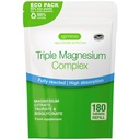 Igennus Superior Triple Magnesium Complex, täysin reacted & Celated Glycinate, Taurate & Citrate, puhdas etiketti, korkea hyötyosuus & imeytyminen, 180 tablettia, vegaaninen, ei puskuroitu