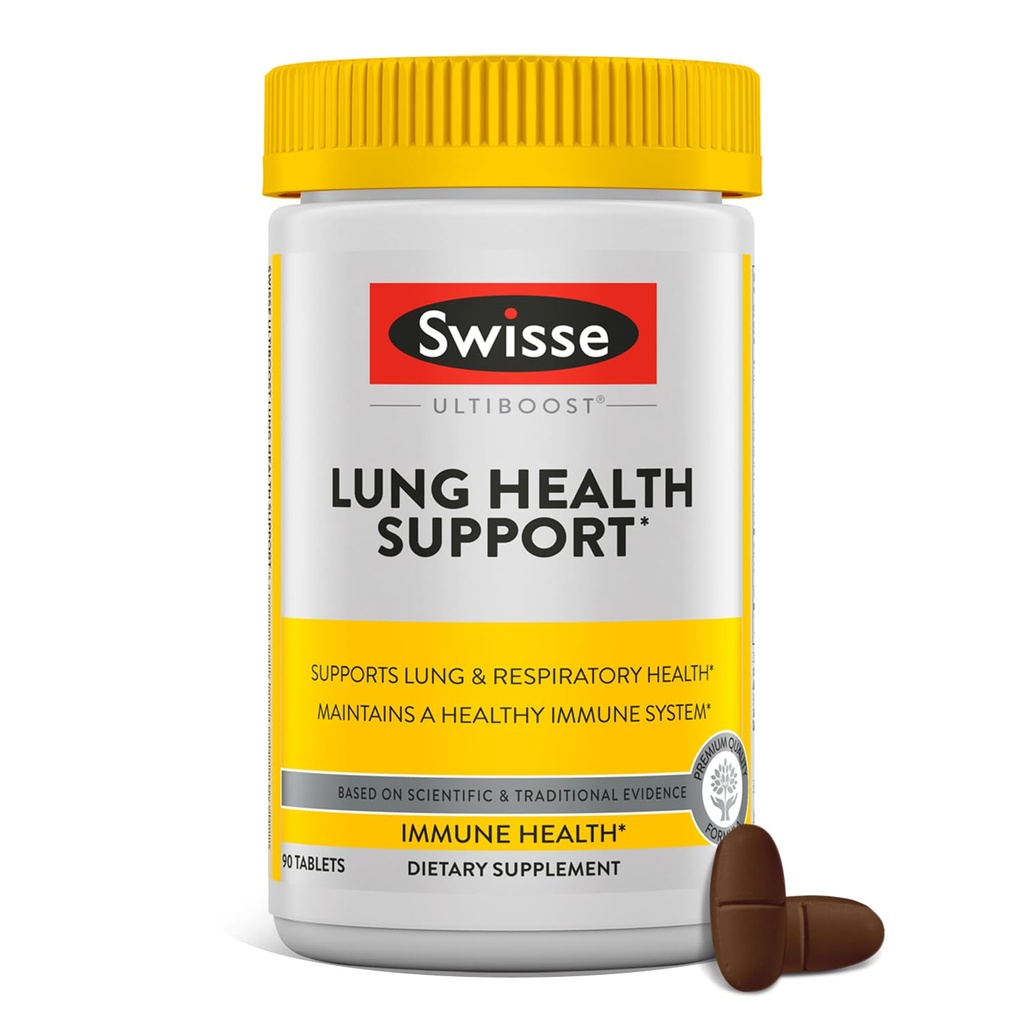 Swise Lung Detox and Cleanse ... Keuhkojen tuki täydentää & hengitysteiden terveys Mullein Leaf Extract, Reishi, Astragalus ... terve immuunijärjestelmä sinkki & C-vitamiini 90 tablettia
