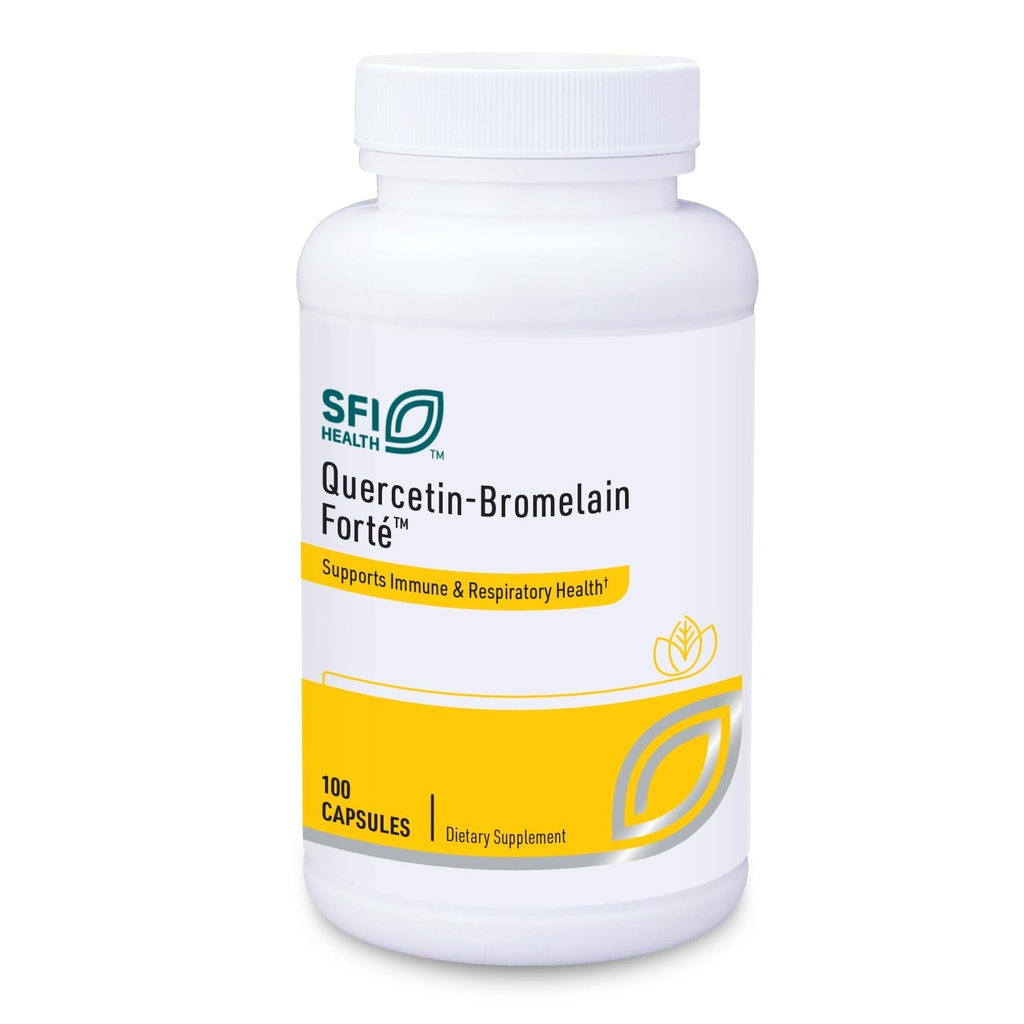 Klaire Labs SFI Health Quercetin-Bromelain Forte - Immune & Seasonal Support Enzymes med Pancreatic, Proteolytic, Bromelain, Papain Enzymes & Bioflavonoider (100 kapslar)