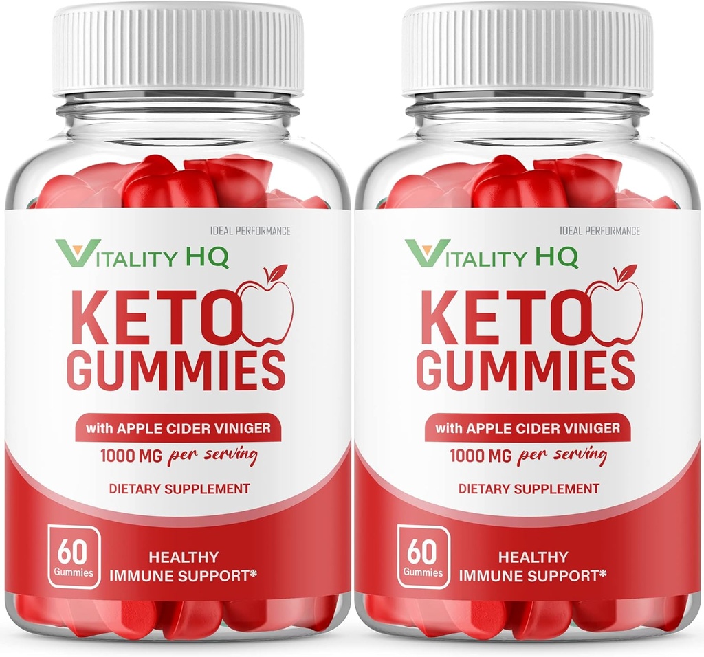 IDEAL OPERATION (2 Pack) Vitality HQ Ketos Gummies Vitality Ketos ACV Gummies Vitality ACV Gummie Vitality Ketos Gummies (120 Gummie)