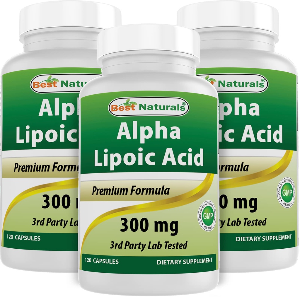 Bästa Naturals Alpha Lipoic Acid 300 mg 120 kapslar (120 greve 3)