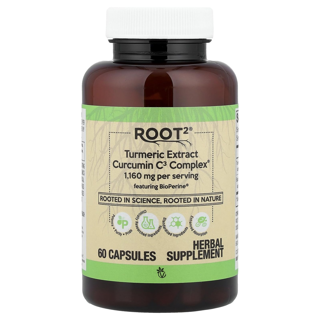 Vitakost gurkmeja extrakt Curcumin C3 Komplex med bioperin - 1,160 mg per portion - 60 kapslar