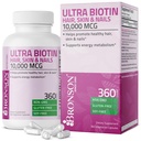 Bronson Ultra Biotin 10 000 Mcg Hair Skin och Nails Supplement, Non-GMO, 360 Vegetarian Capsule