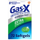 Gas-X Extra Strength Gas Relief Softgels med Simethicone 125 mg för Bloating Relief - 72 Count
