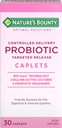 Naturens Bounty Probiotic, kontrollerad leverans Dietary Supplement, stöder Digestive, Intestinal och Immune Health, 30 Caplets, 30 Total Servings